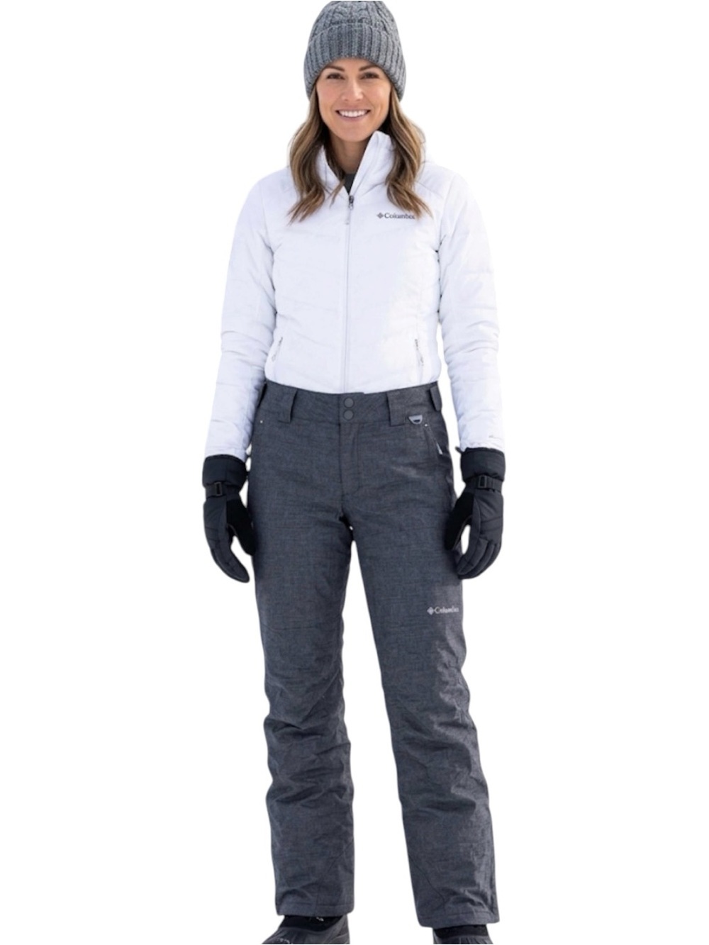 Columbia Women’s Insulated Ski Snow Pants Gray Waterproof Winter Medium Regular